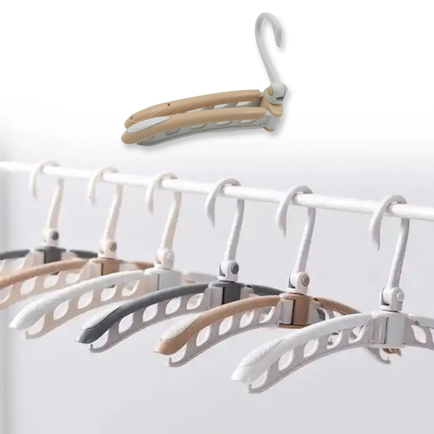 0279 Portable Folding 360 Degree Rotating Clothes Hangers Travel Foldable & Adjustable Accessories Foldable Clothes Hangers Drying Rack for Travel (1 Pc)