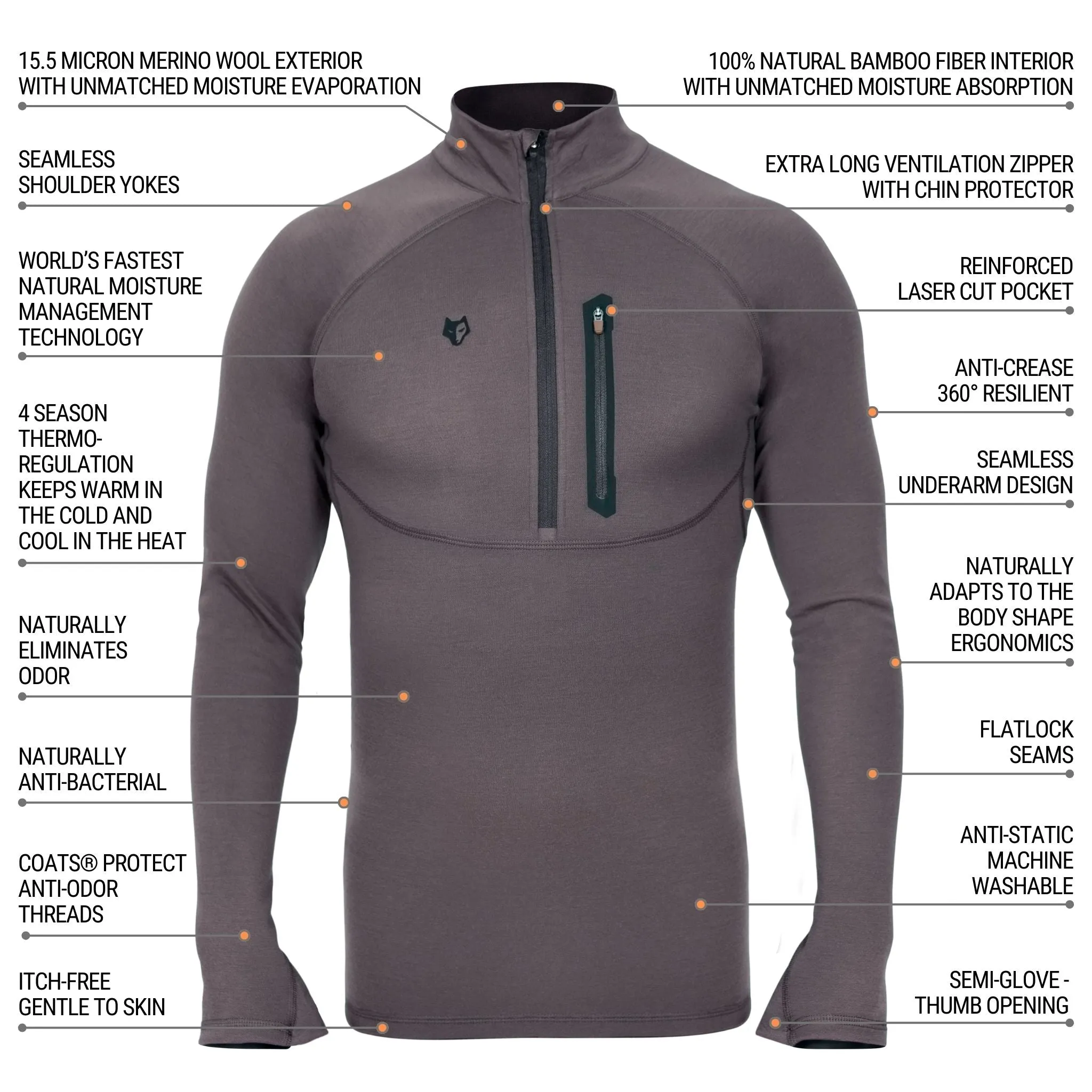 2BL Merino Hunting Baselayer Top | Underwear