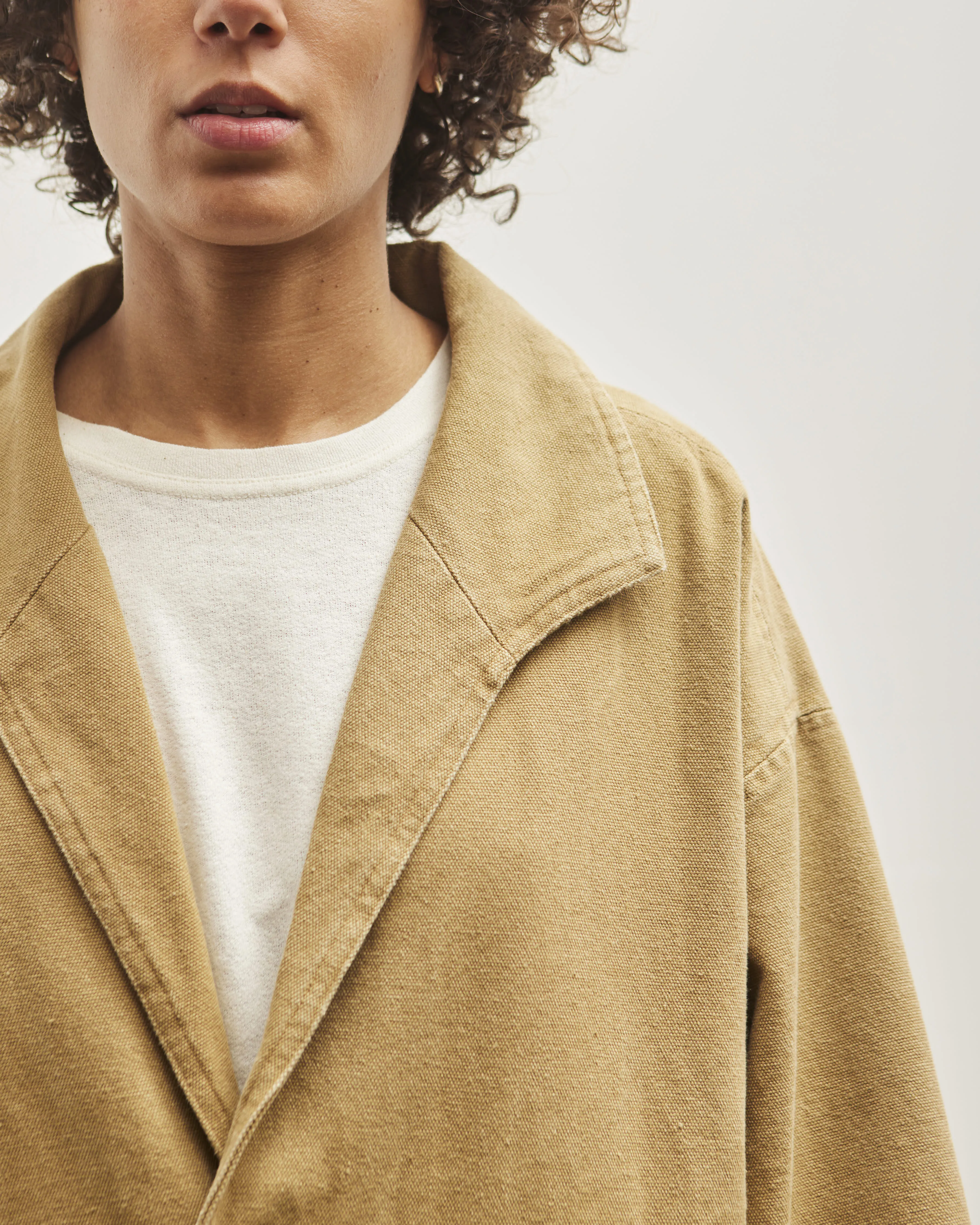 7115 Canvas Lapel Coat, Kelp