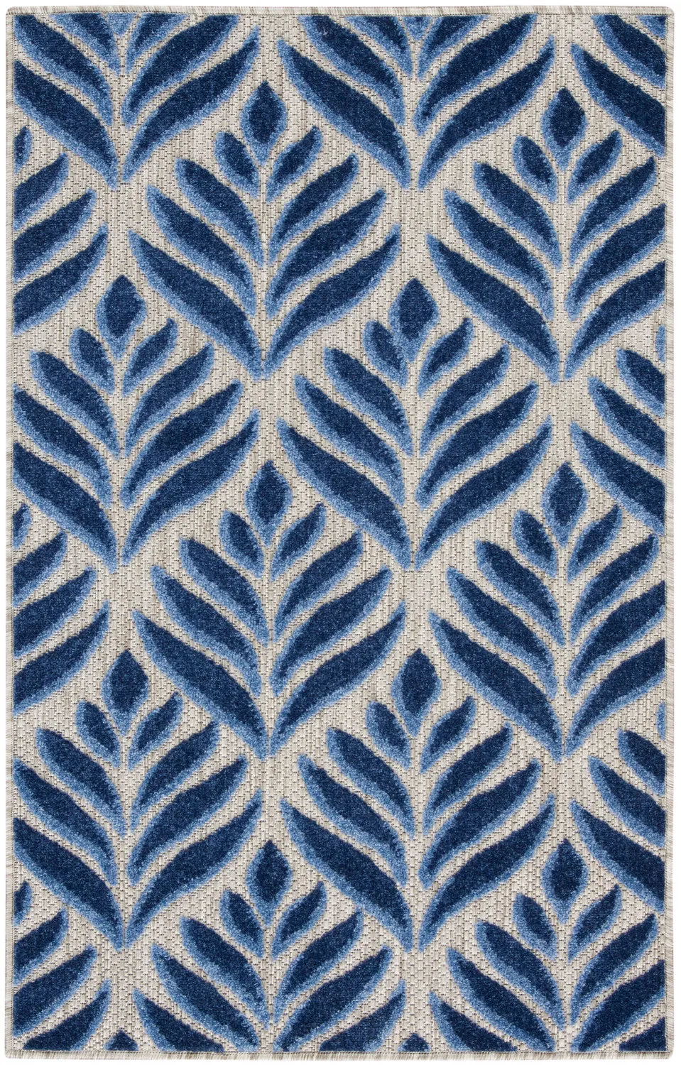 Aloha Blue Tropical Indoor/Outdoor Rug