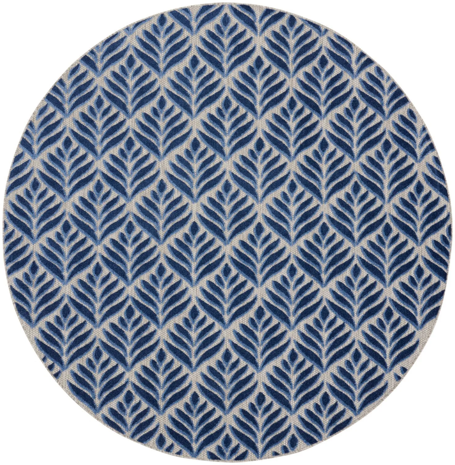 Aloha Blue Tropical Indoor/Outdoor Rug