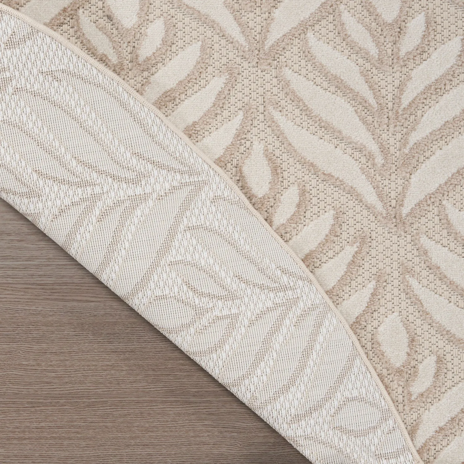 Aloha Ivory Grey Tropical Indoor/Outdoor Rug