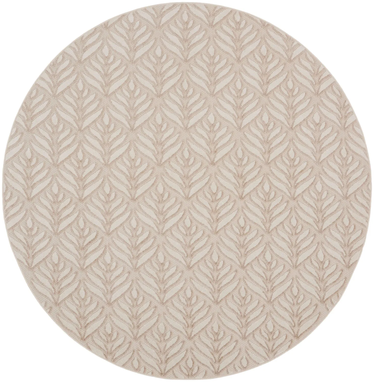 Aloha Ivory Grey Tropical Indoor/Outdoor Rug