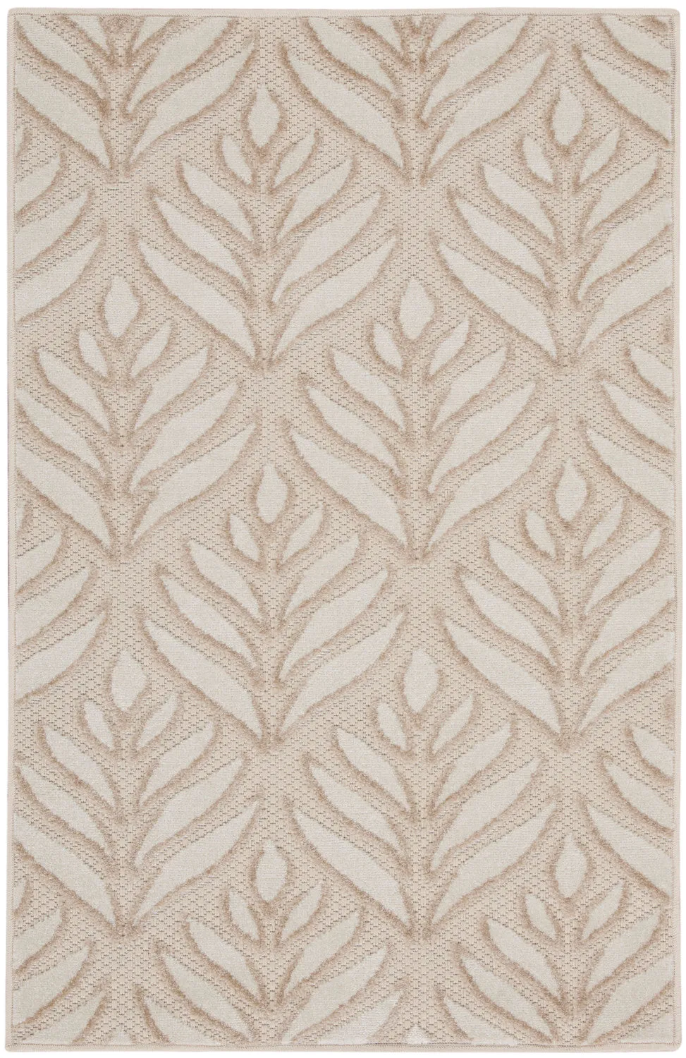 Aloha Ivory Grey Tropical Indoor/Outdoor Rug