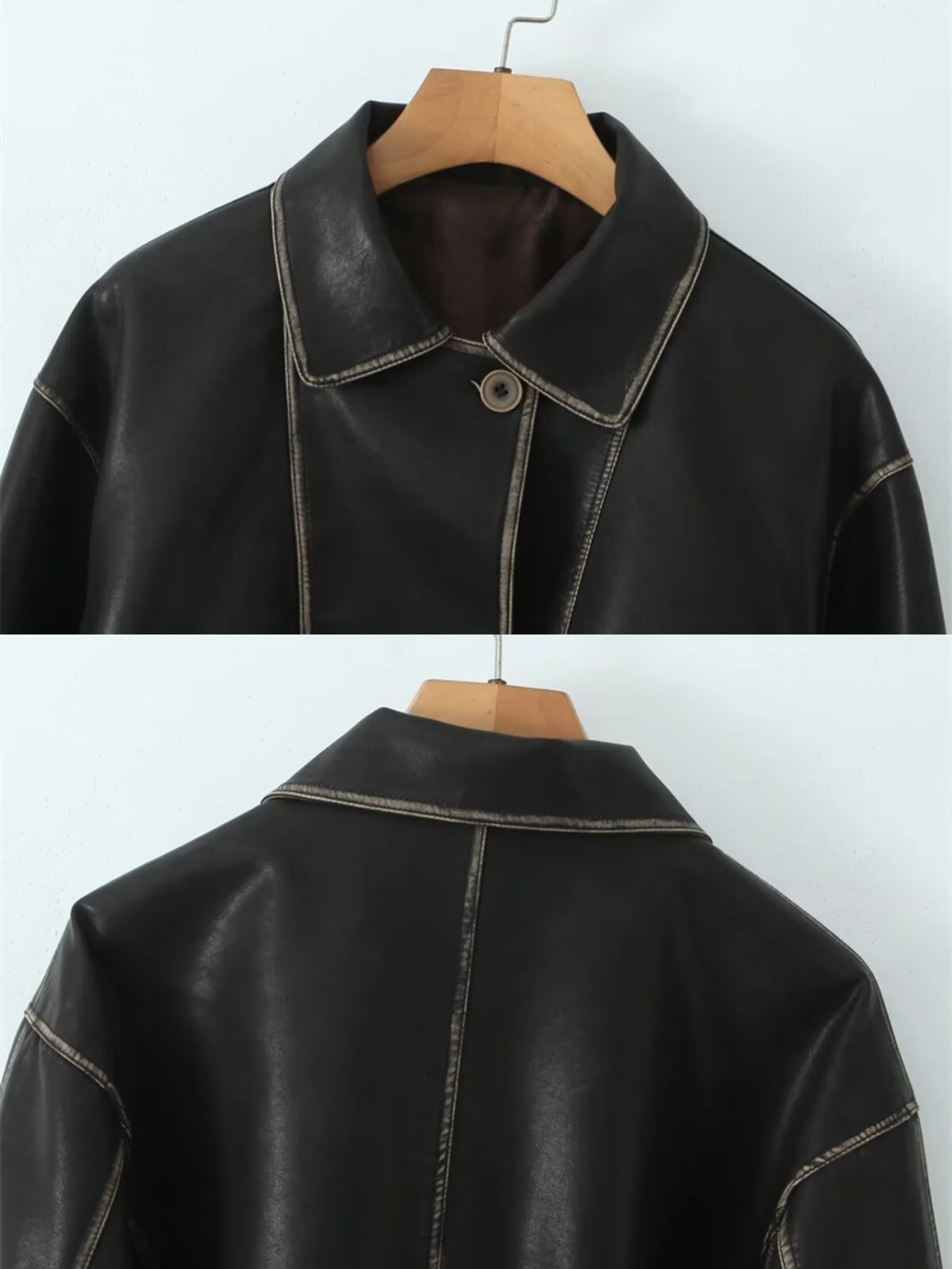 Amylah Vintage Faux Leather Jacket