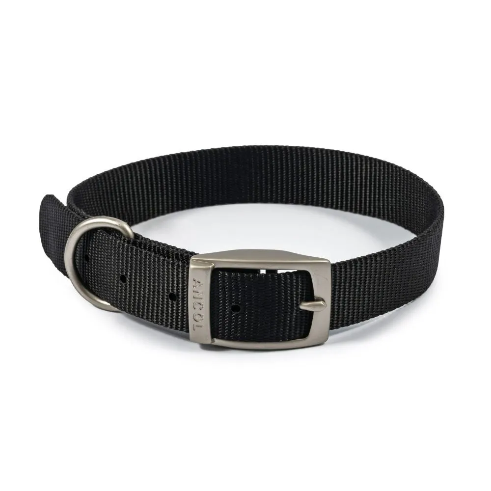 Ancol Viva Black Poly-Weave Dog Collar