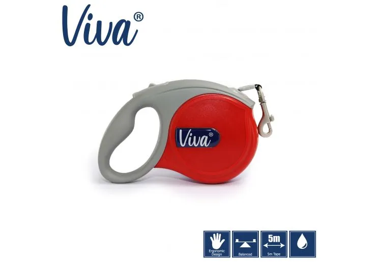 Ancol - Viva Retractable 5m Lead - Blue - Medium