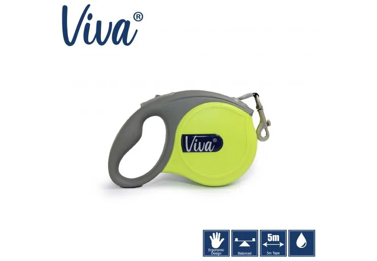 Ancol - Viva Retractable 5m Lead - Blue - Medium