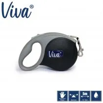 Ancol - Viva Retractable 5m Lead - Blue - Medium