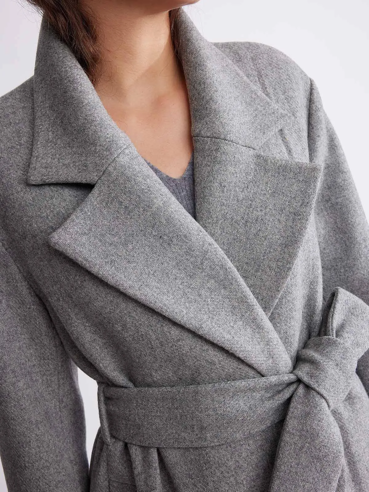 ASOBIO Classic-Fit Long Virgin Wool Coat