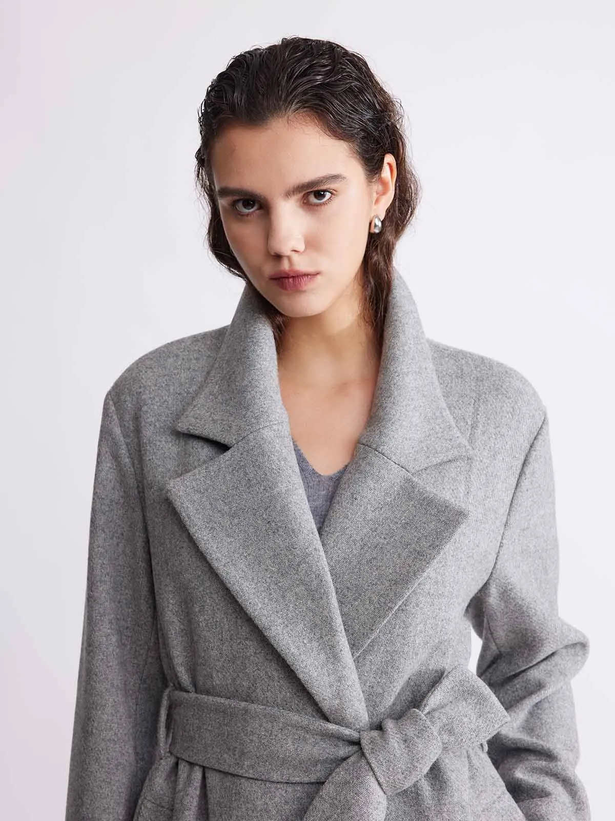 ASOBIO Classic-Fit Long Virgin Wool Coat