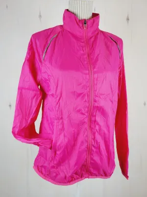 ATHLETIC WORKS PINK ULTRA LIGHT RUNNING JACKET LADIES MEDIUM EUC