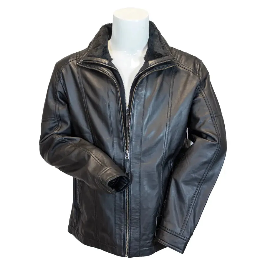 BOL Men's Cardian Bomber Lambskin Leather Jacket