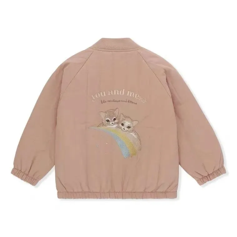 Children's Cozy Cartoon Bomber Jacket