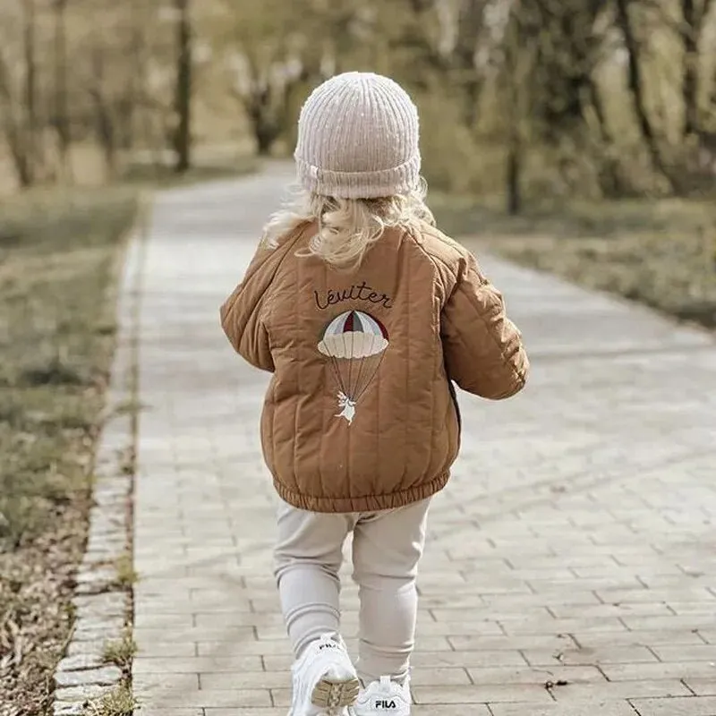 Children's Cozy Cartoon Bomber Jacket