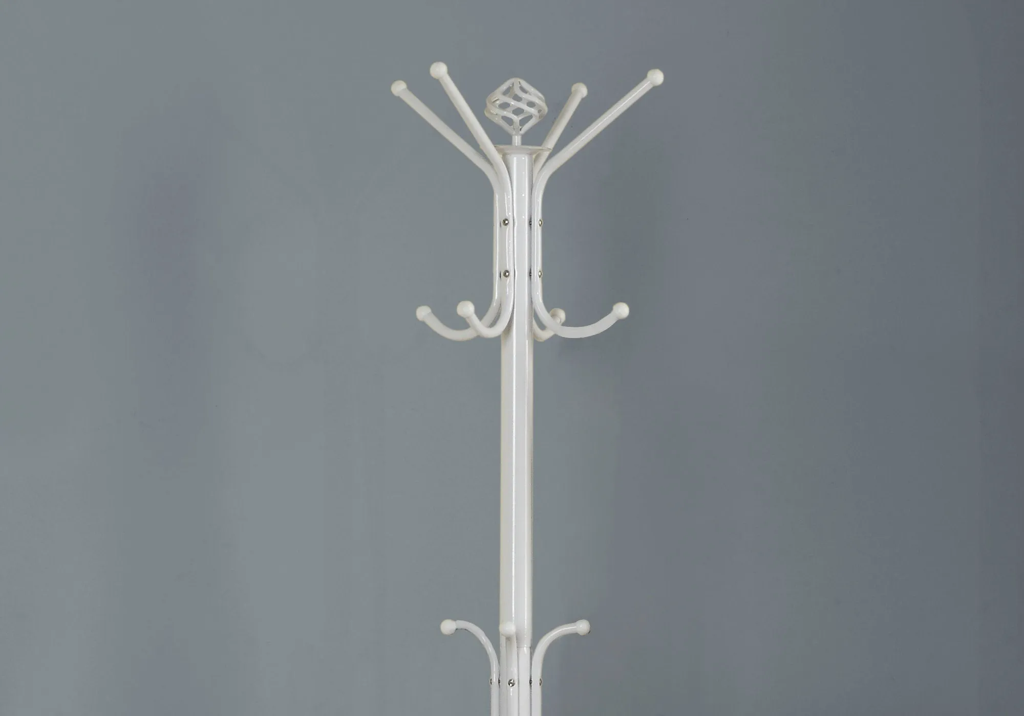 Coat Rack - 70"H / White Metal