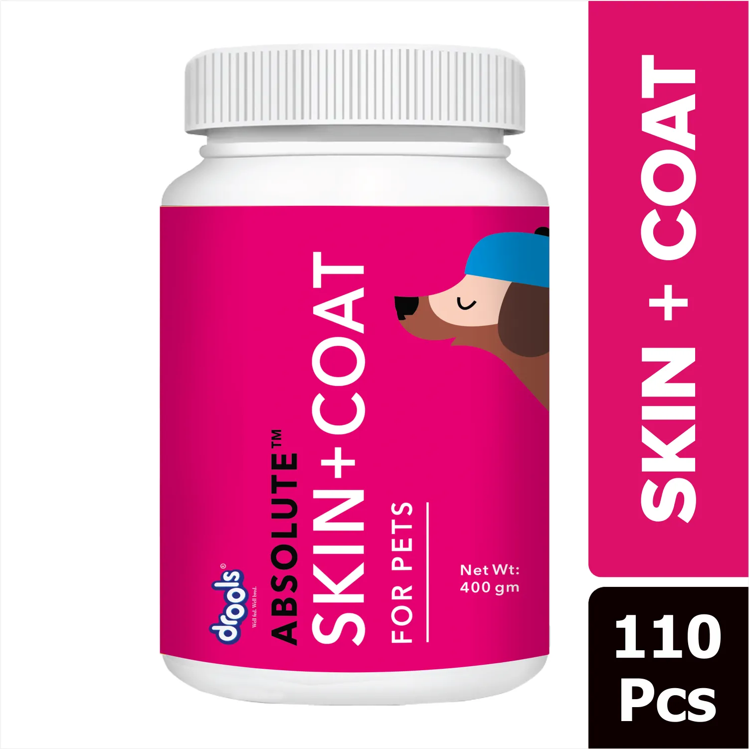 Drools Absolute Skin & Coat Supplement Tablets for Dogs