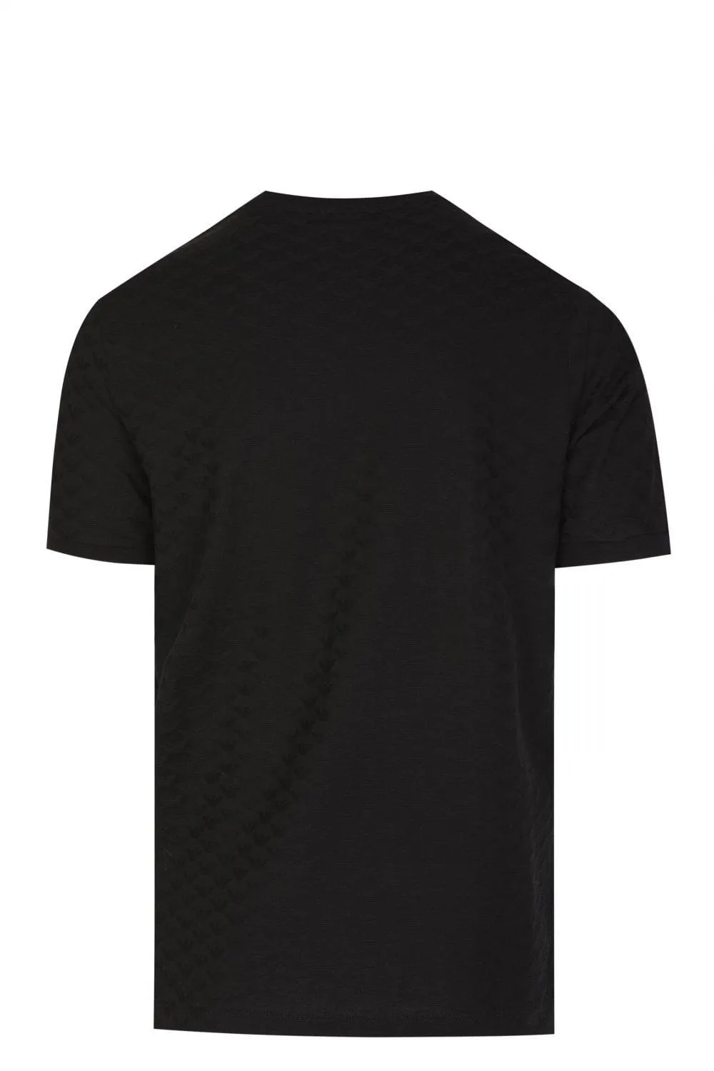 Emporio Armani Eagle All-Over Jacquard T Shirt Black