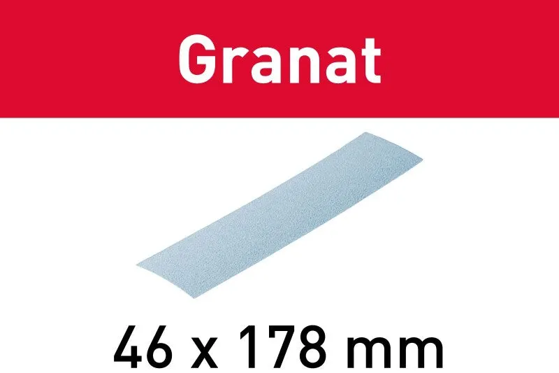 Festool Granat Stickfix Sandpaper Sheet, 46x178mm, 10 Pack