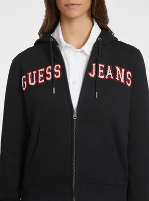 Guess Jeans Black Zip Hoodie Jacket