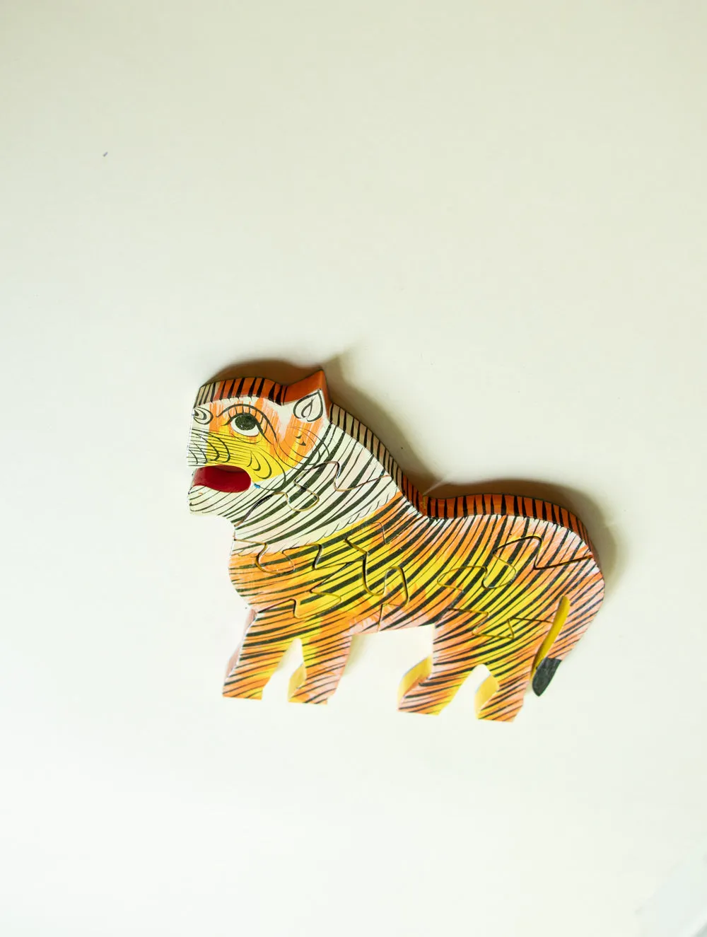 Handcrafted Wooden Jigsaw Puzzle - Tiger