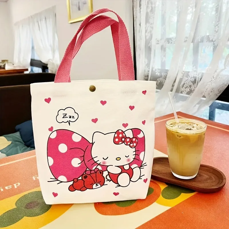 Hello Kitty Sanrio Tote Bag - Cute & Portable Storage Solution For School, Office, And Travel