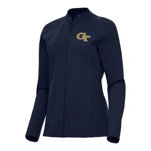 Ladies Georgia Tech Yellow Jackets Regard Full Zip Navy Jacket