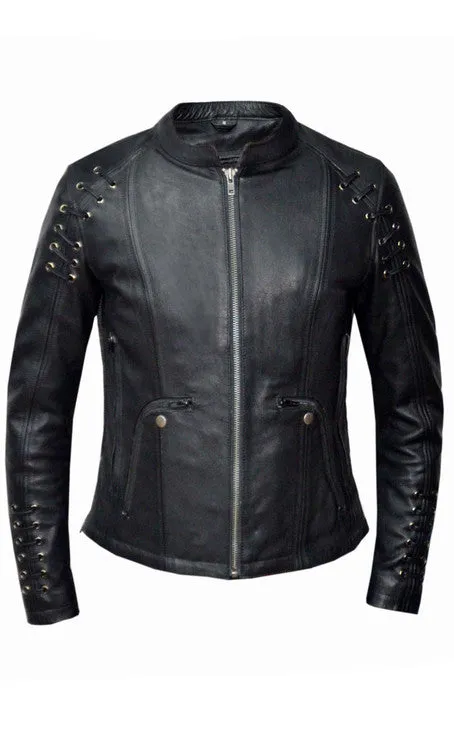 Ladies Leather Biker Jacket 6564.00 WJ