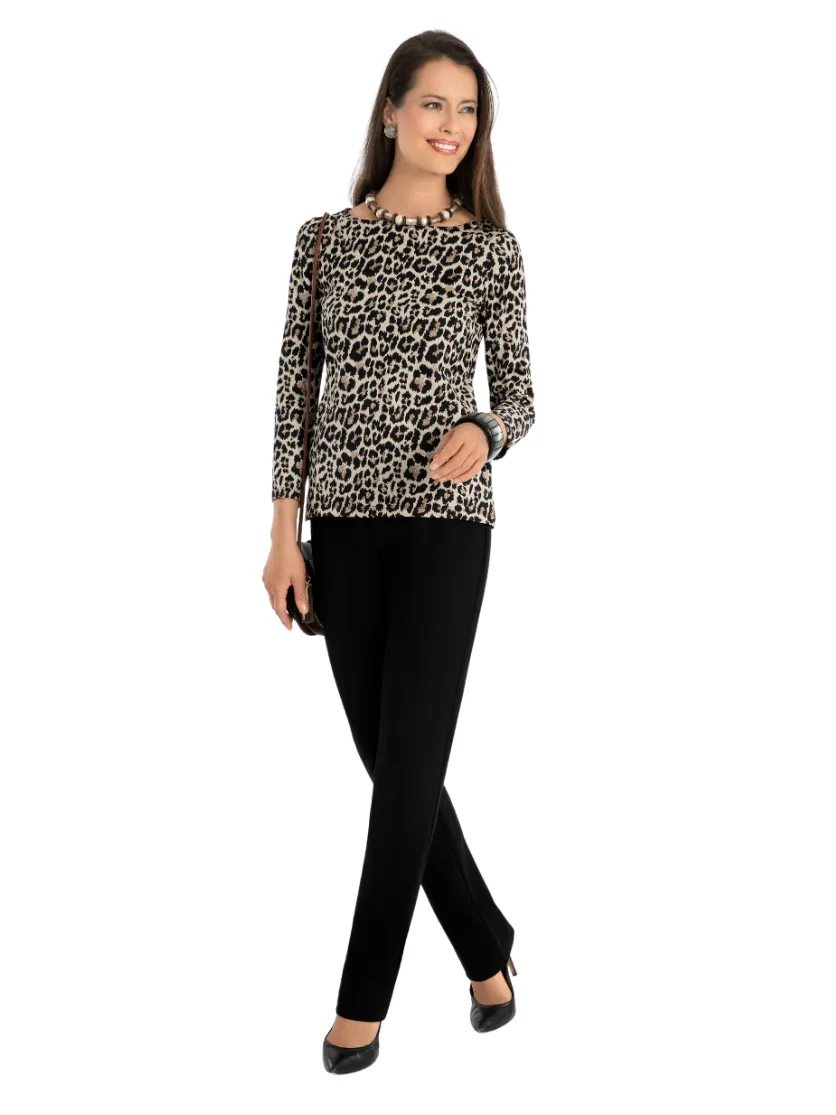 Leopard Knit Top