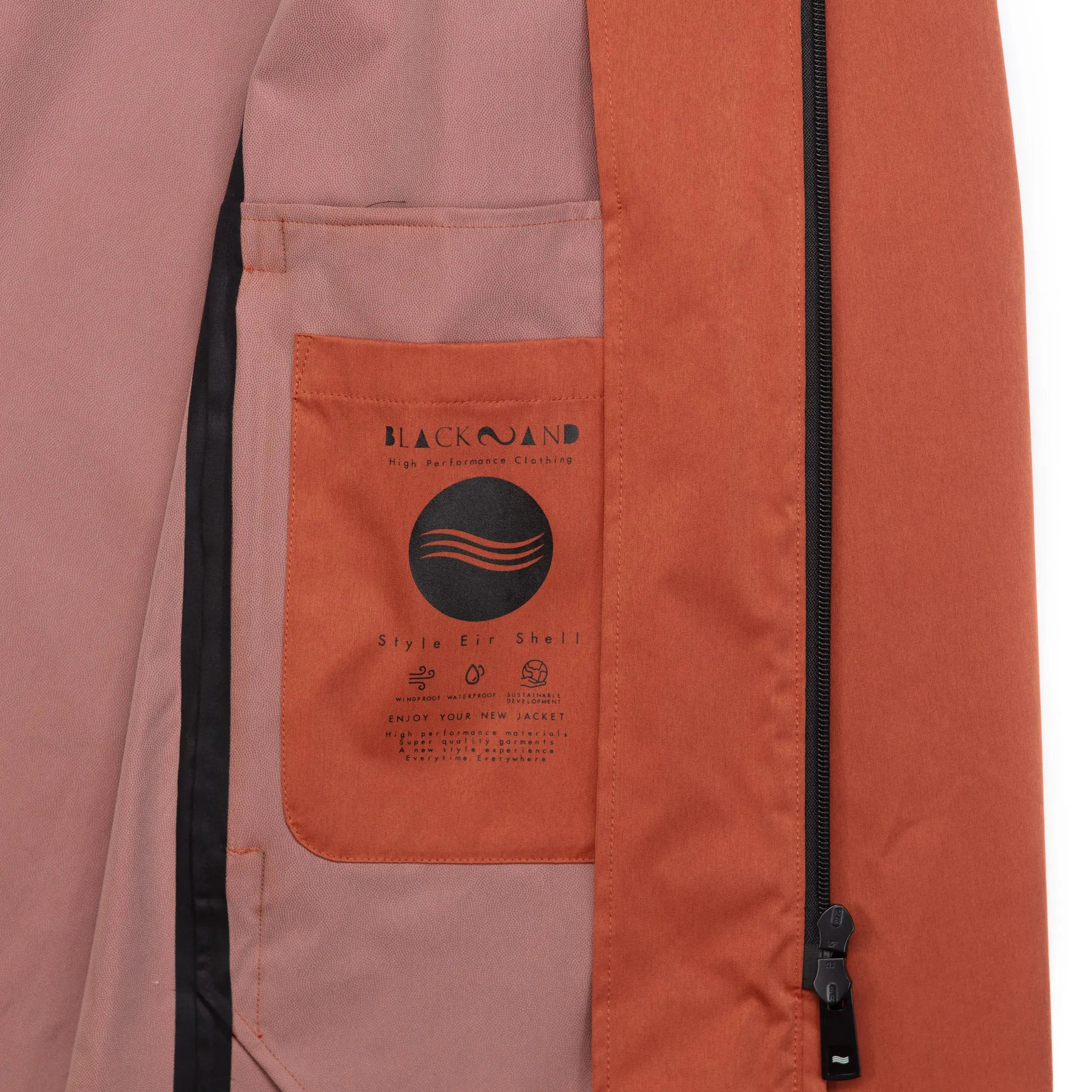 Long Rain Jacket in Dark Orange