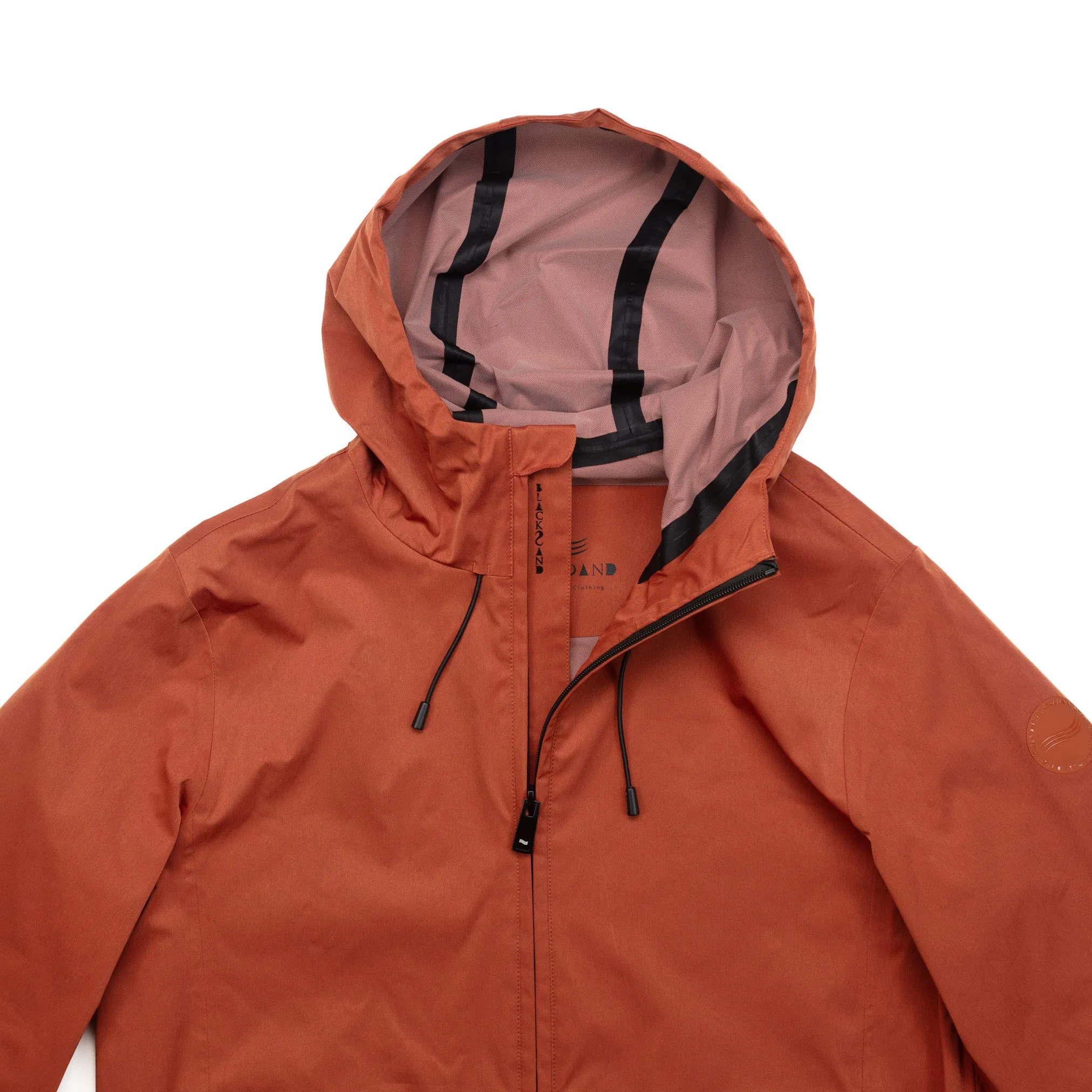 Long Rain Jacket in Dark Orange