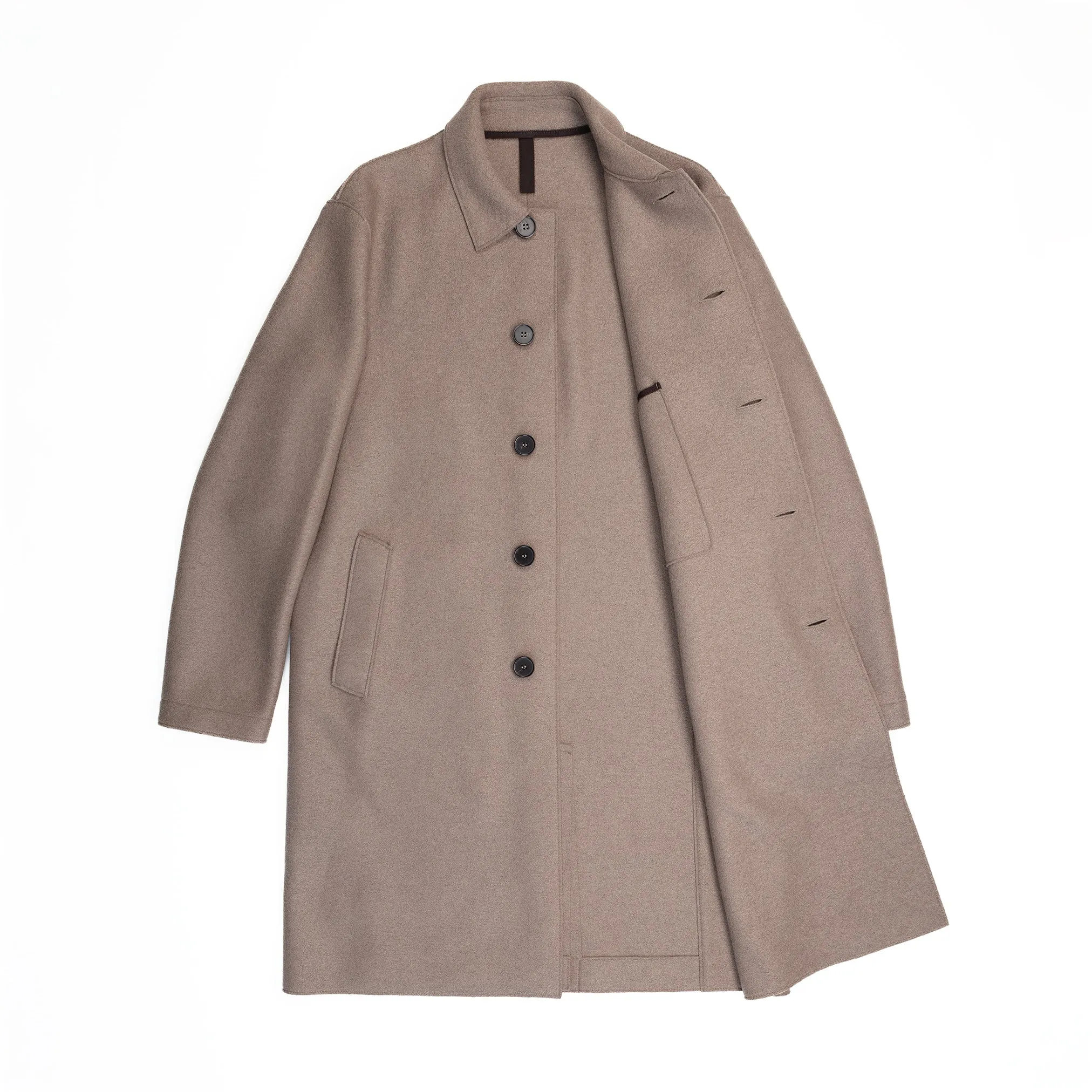 Mac Coat in Taupe Pressed Wool