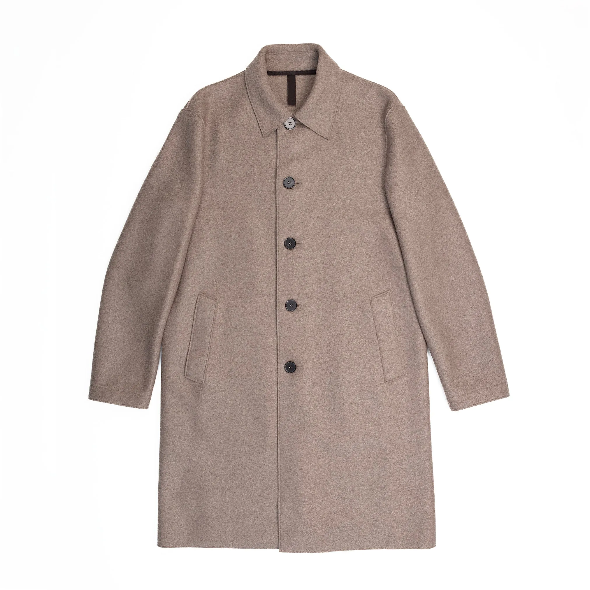 Mac Coat in Taupe Pressed Wool