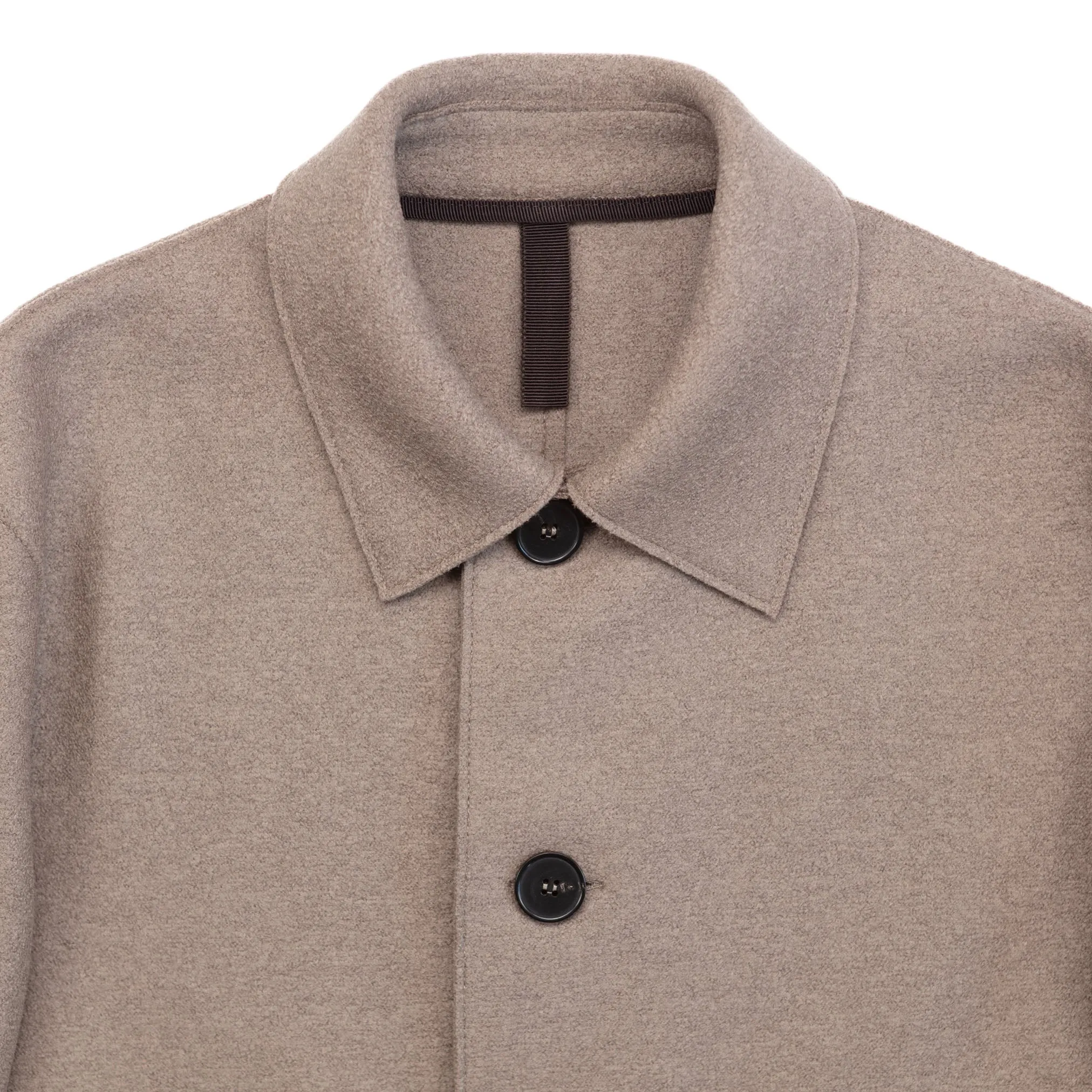 Mac Coat in Taupe Pressed Wool