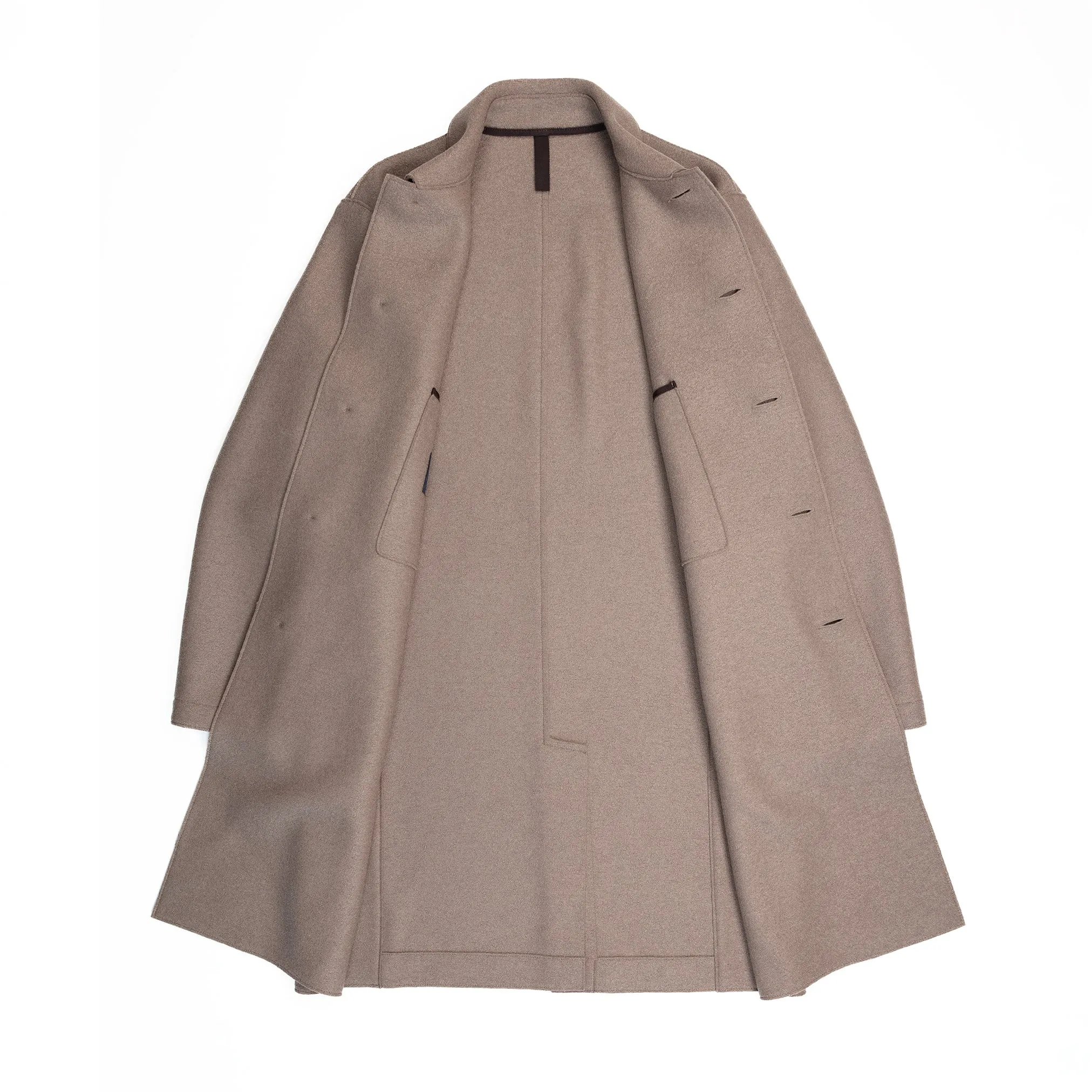 Mac Coat in Taupe Pressed Wool