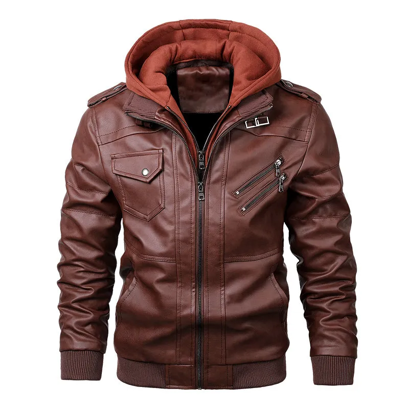 Man's Leather Jackets Autumn Casual Fashion Leather Clothing Locomotive Cool Boy Streetwear Tide Top