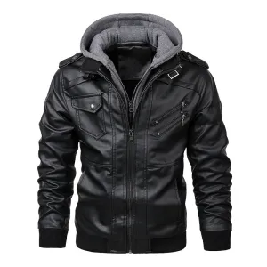 Man's Leather Jackets Autumn Casual Fashion Leather Clothing Locomotive Cool Boy Streetwear Tide Top