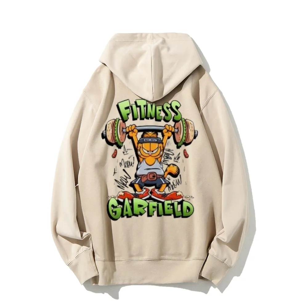 Mens FITNESS GARFIELD Graphic Hoodies