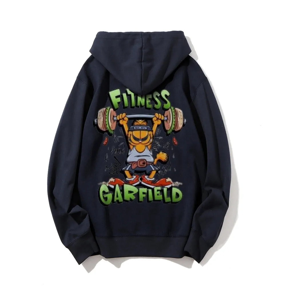 Mens FITNESS GARFIELD Graphic Hoodies