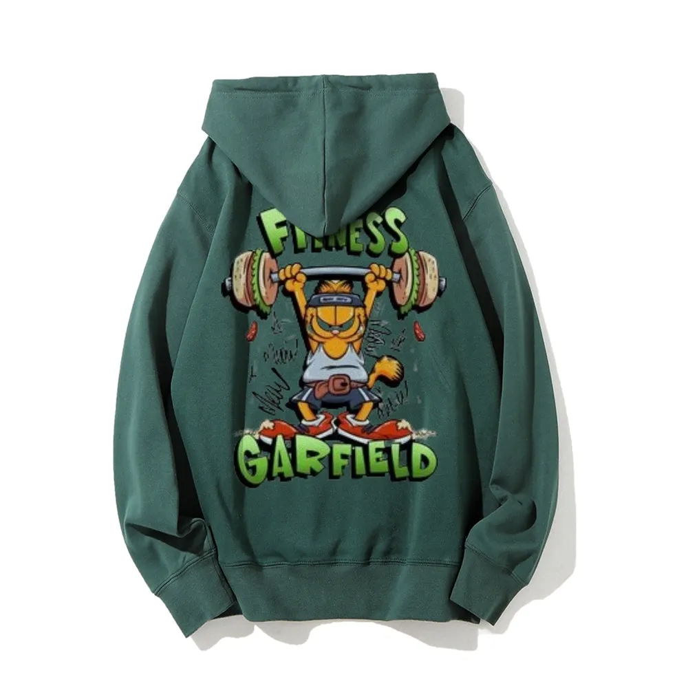 Mens FITNESS GARFIELD Graphic Hoodies