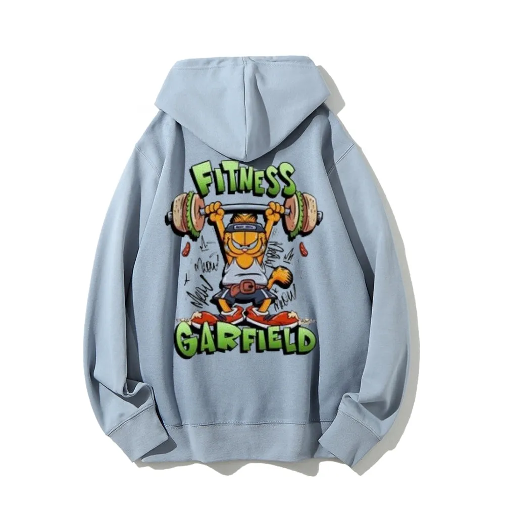 Mens FITNESS GARFIELD Graphic Hoodies