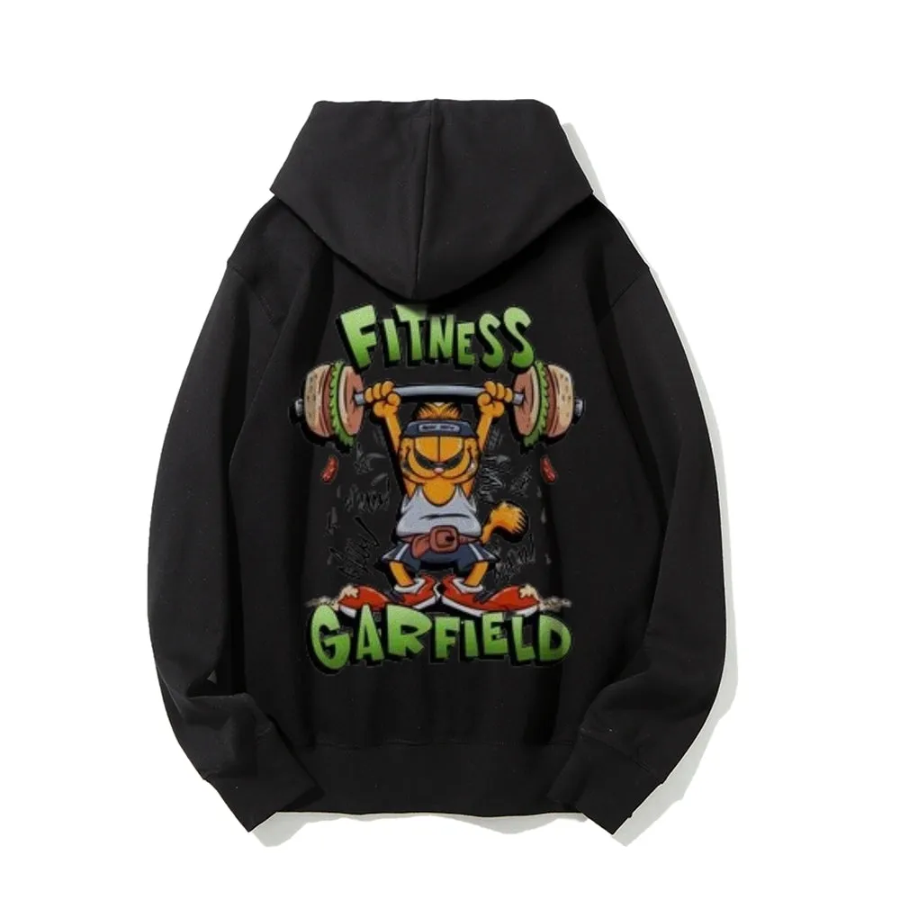 Mens FITNESS GARFIELD Graphic Hoodies