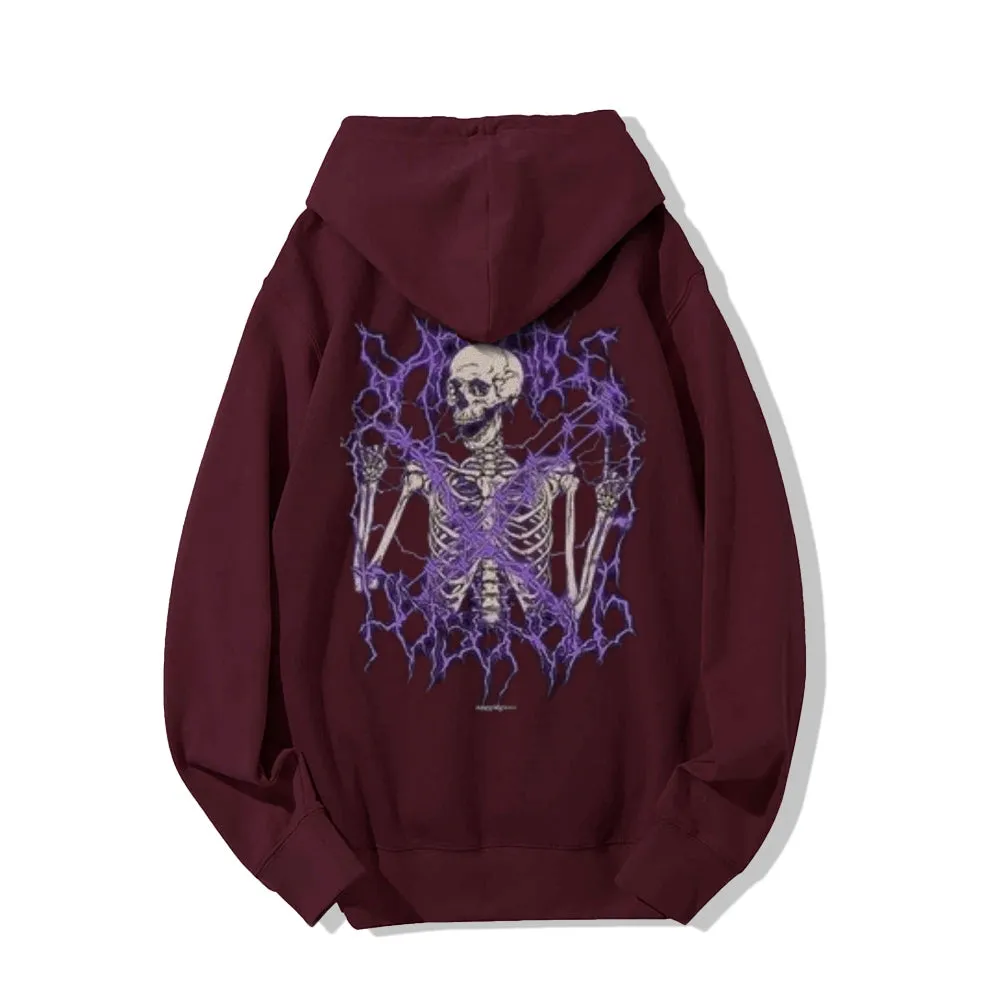 Mens Gothic Skeleton Graphic Hoodies