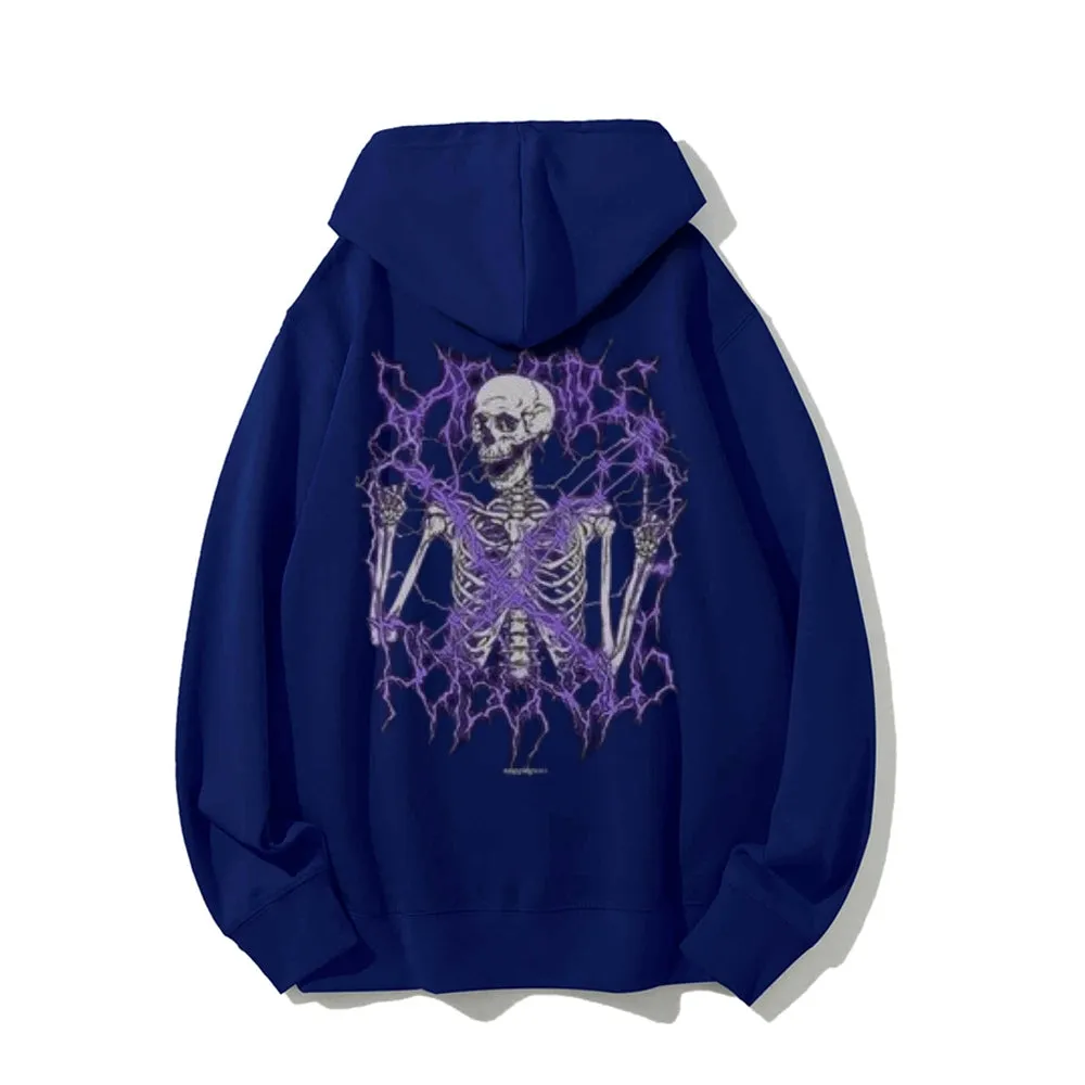 Mens Gothic Skeleton Graphic Hoodies