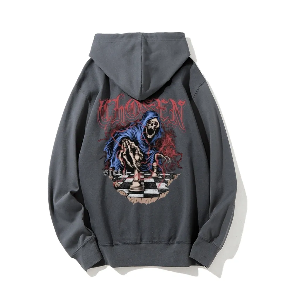 Mens Reaper Skull Graphic Hoodies