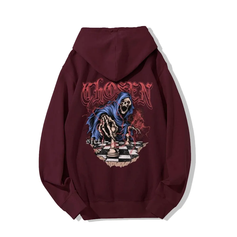 Mens Reaper Skull Graphic Hoodies