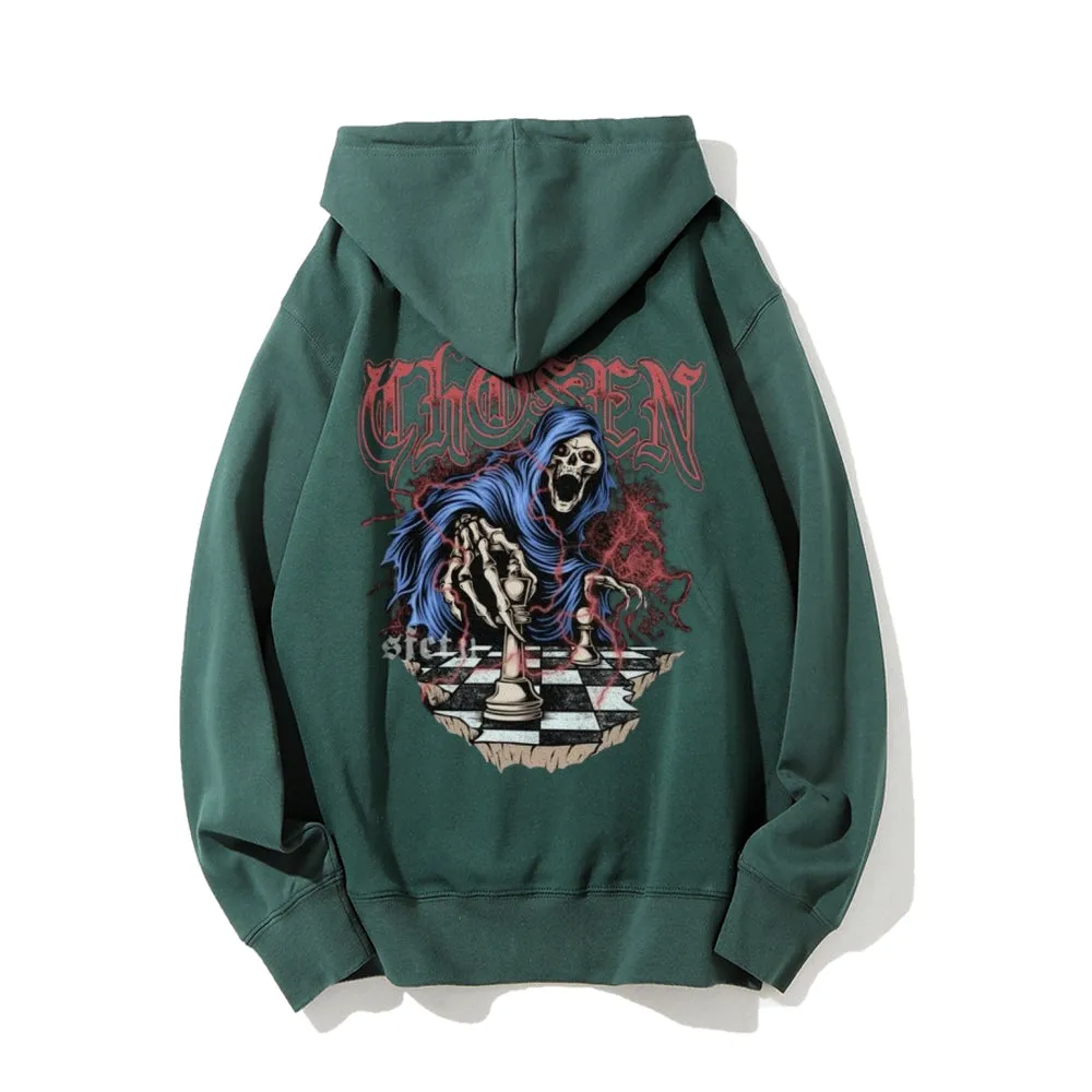 Mens Reaper Skull Graphic Hoodies