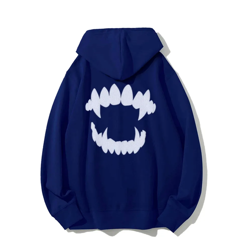 Mens Vampire Teeth Graphic Hoodies