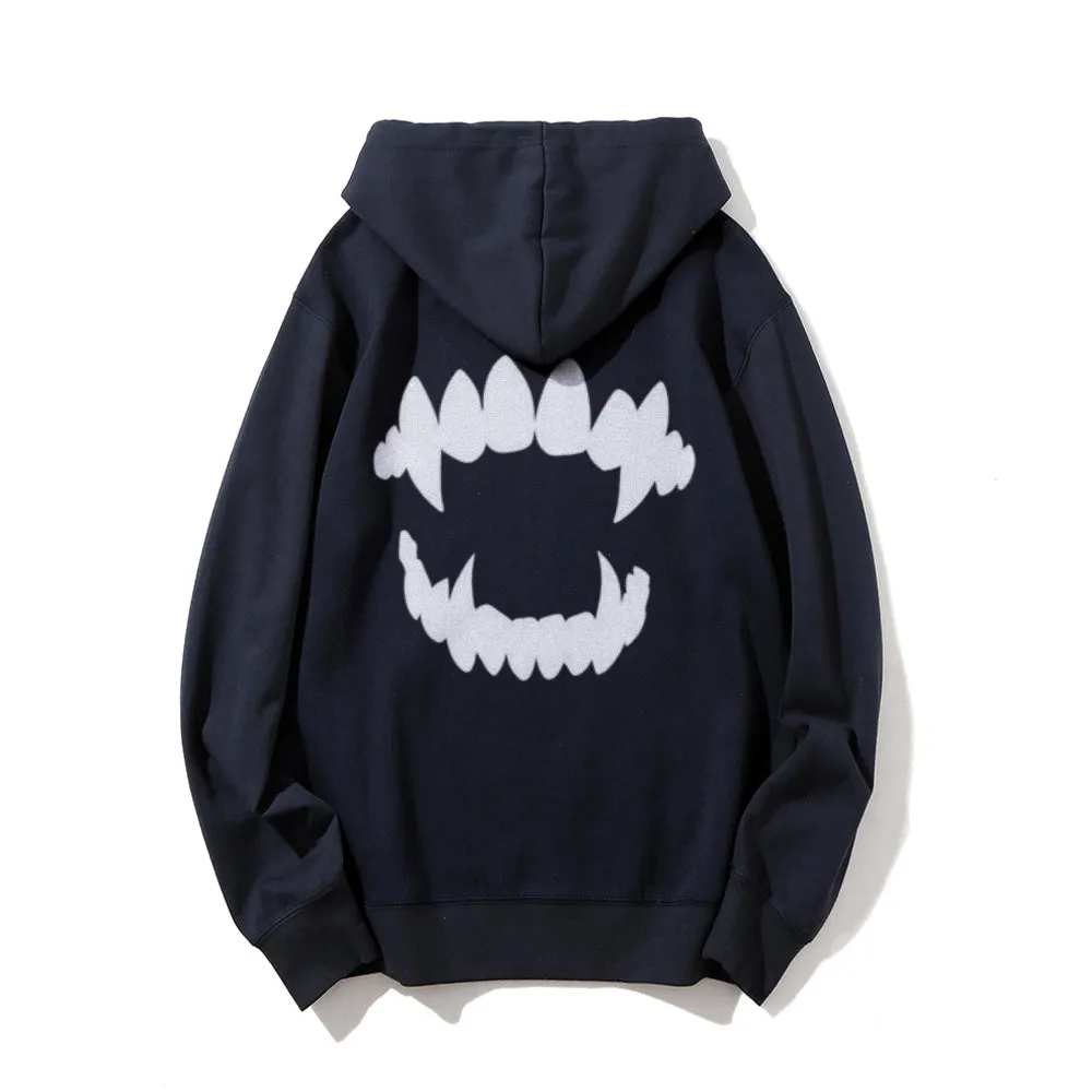 Mens Vampire Teeth Graphic Hoodies