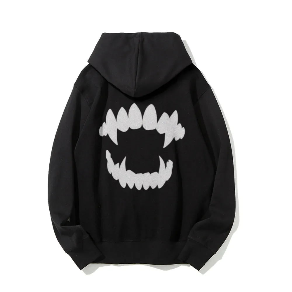 Mens Vampire Teeth Graphic Hoodies